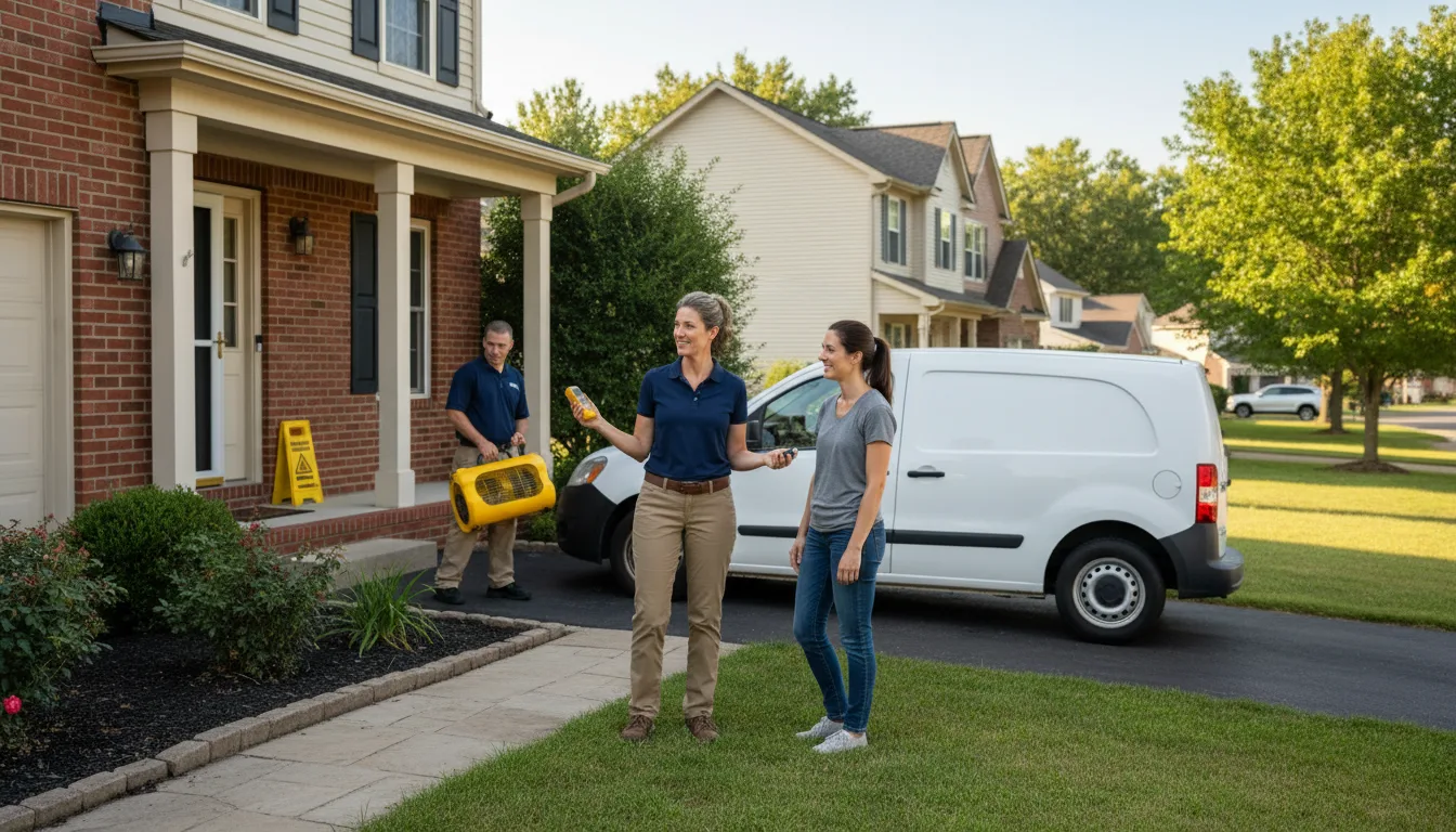 Residential water damage restoration in Pride, LA